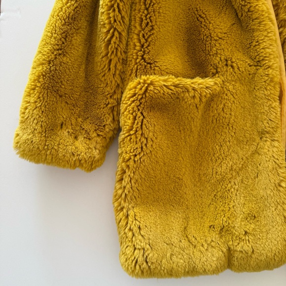 Apparis Faux Fur Jacket Mustard Size Small - Picture 12 of 16